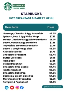 Starbucks Breakfast Menu