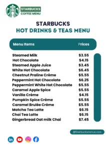Starbucks Hot Drinks Menu