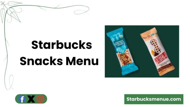 Starbucks Snacks Menu