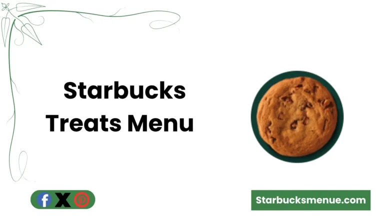 Starbucks Treats Menu