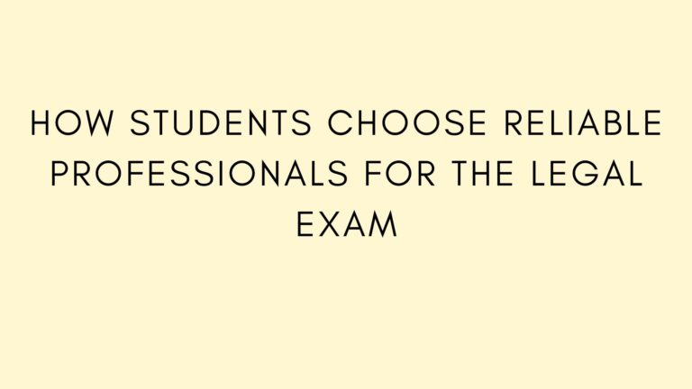 Reliable Professionals for the Legal Exam