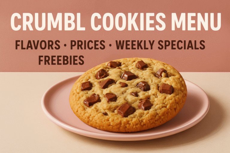 Crumbl Cookies Menu